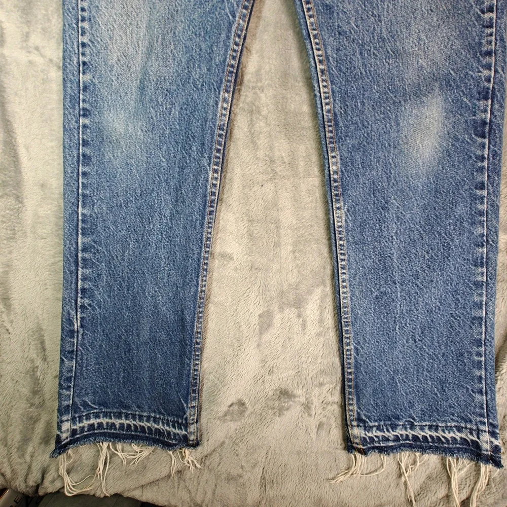 VTG Levis 505 Orange Tab 80s 90s 34x30 Straight Leg Jean Made in USA Distressed